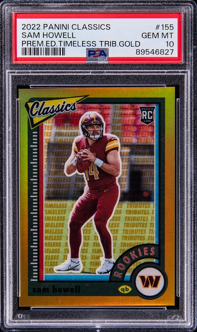 2022 Panini Sam Howell Classics Premium Edition Timeless Tributes Gold #155 card image