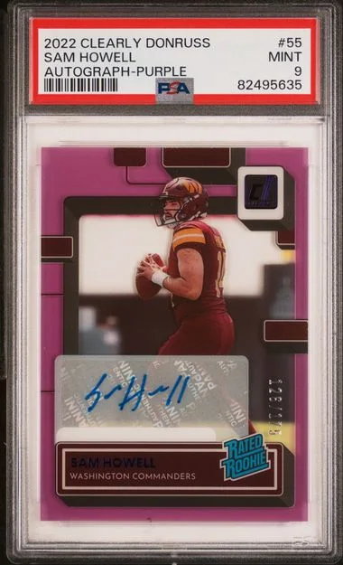 2022 Panini Sam Howell Clearly Donruss Blue #55 card image