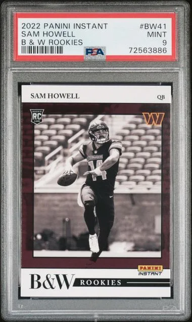 2022 Panini Sam Howell Instant Black & White Rookies #BW41 card image
