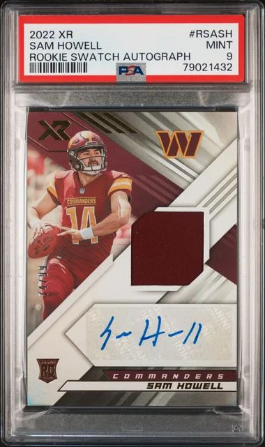2022 Panini Sam Howell Xr Swatch Autographs #RSASH card image