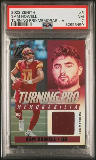 2022 Panini Sam Howell Zenith Turning Pro Memorabilia #TPM-5 card image