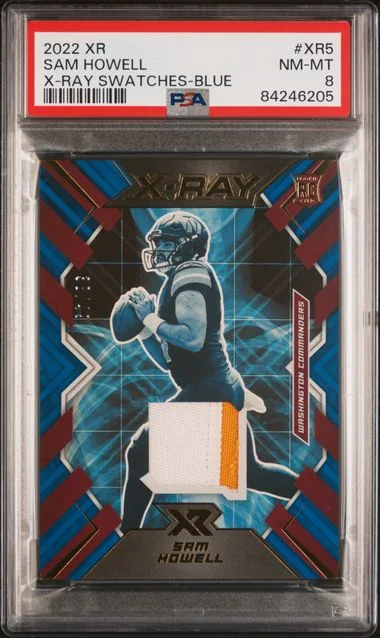 2022 Panini Sam Howell Xr X-Ray Swatches Blue #XR5 card image