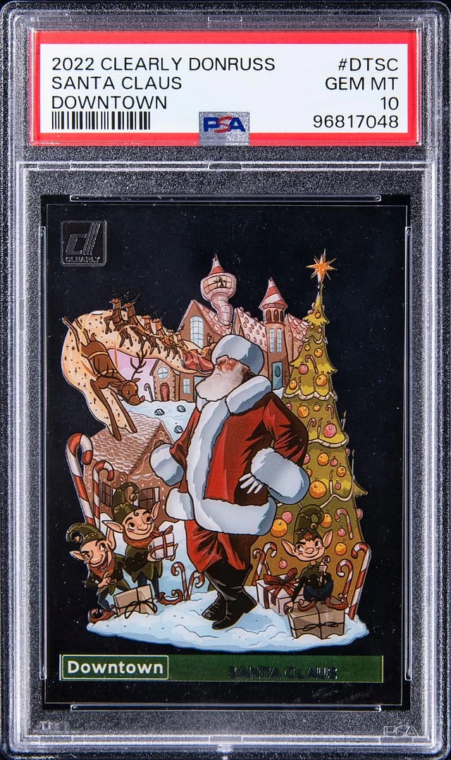 2022 Panini Santa Claus Clearly Donruss Downtown #DTSC card image
