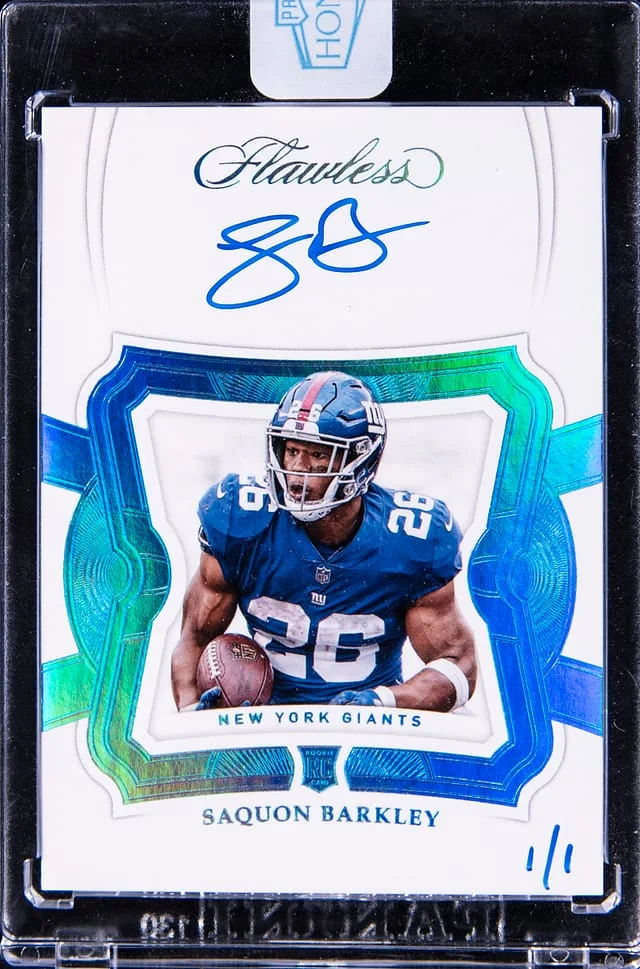 2022 Panini Saquon Barkley Honors Recollection Collection 2018 Flawless Signatures Platinum #RCS-SB card image