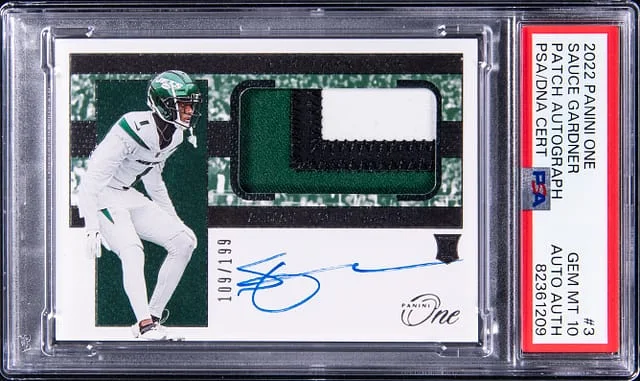 2022 Panini Sauce Gardner One Patch Autograph #3 card image