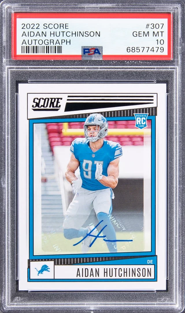 2022 Panini Score Aidan Hutchinson Autograph #307 card image