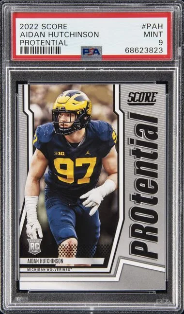 2022 Panini Score Aidan Hutchinson Protential #P-AH card image