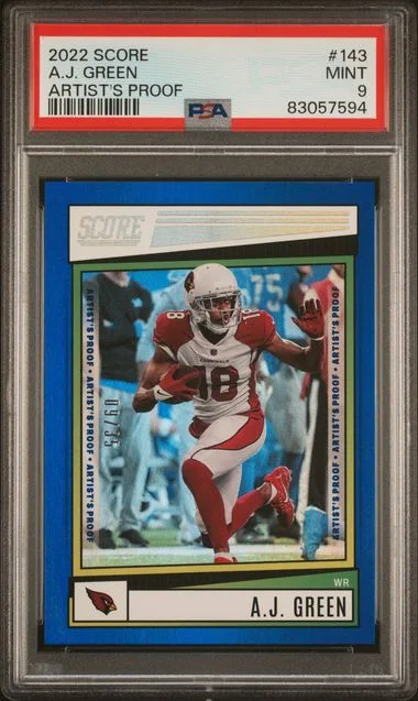 2022 Panini Score A.J. Artist's Proof #143 card image