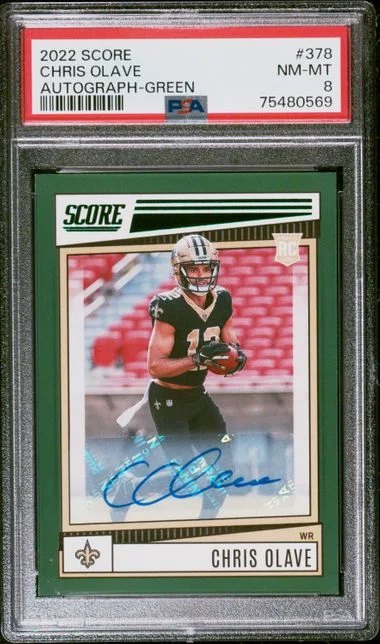 2022 Panini Score Chris Olave Autograph Green #378 card image