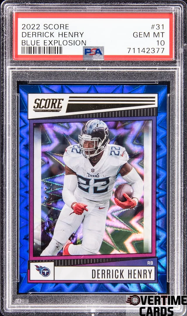 2022 Panini Score Derrick Henry Blue Explosion #31 card image