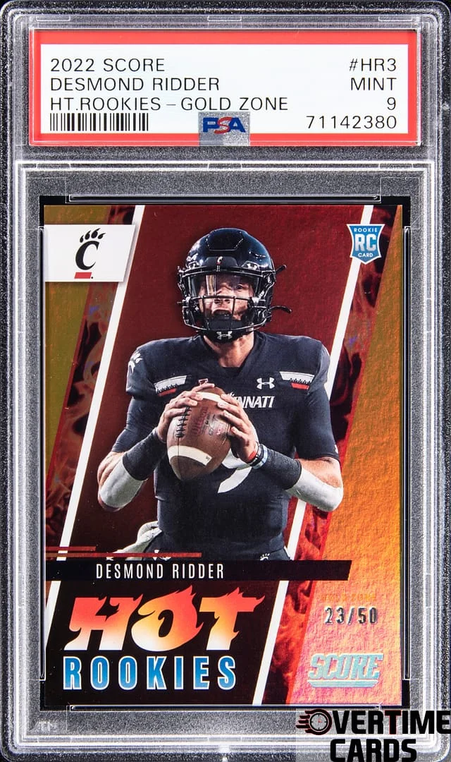 2022 Panini Score Desmond Ridder Hot Rookies Gold Zone #HR3 card image