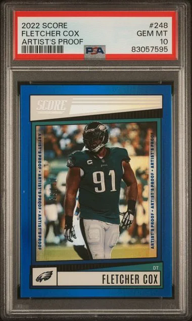 2022 Panini Score Fletcher Cox Artist's Proof #248 card image