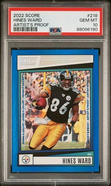 2022 Panini Score Hines Ward Artist's Proof #218 card image