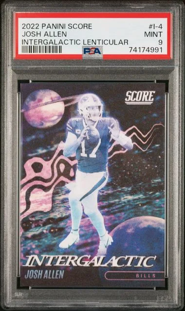 2022 Panini Score Josh Allen Intergalactic Lenticular #I-4 card image
