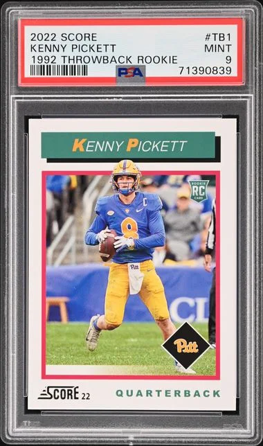 2022 Panini Score Kenny Pickett 1992 Throwback #TB1 card image