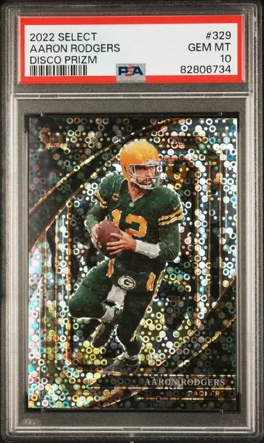 2022 Panini Select Aaron Rodgers Disco Prizm #329 card image