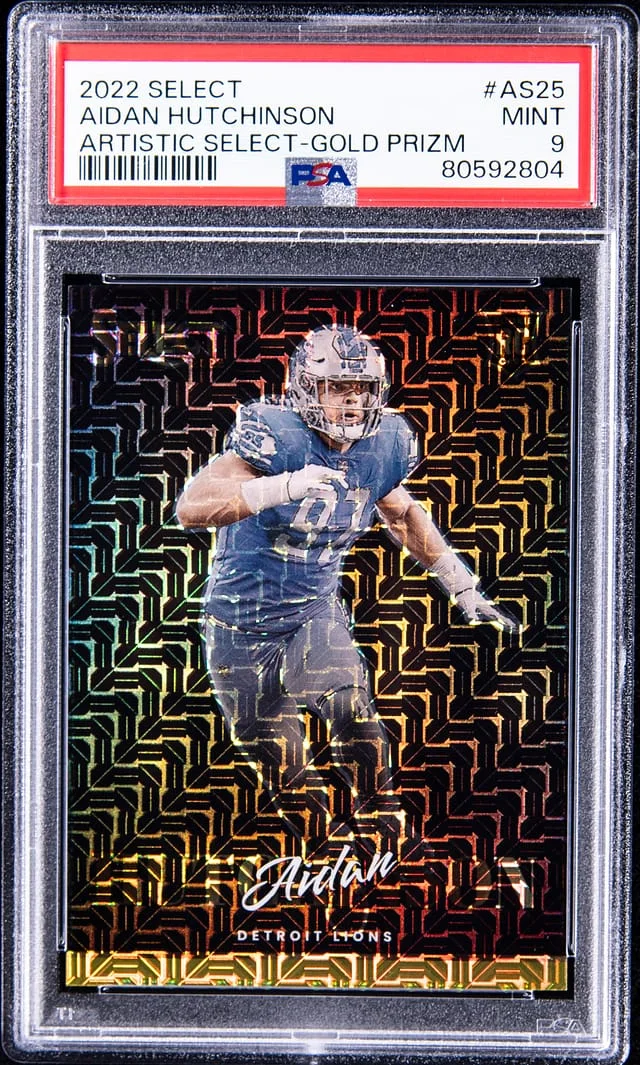 2022 Panini Select Aidan Hutchinson Artistic Select Gold Prizm #AS-25 card image