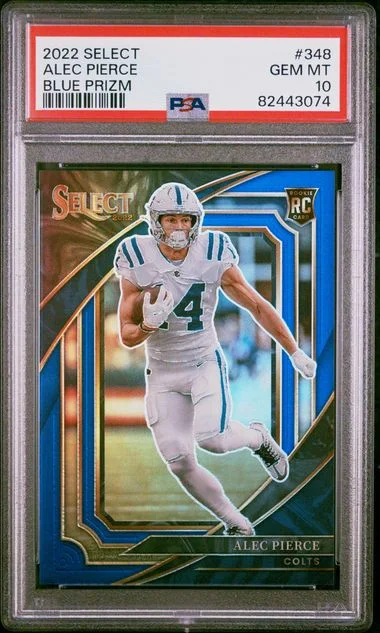 2022 Panini Select Alec Pierce Blue Prizm #348 card image