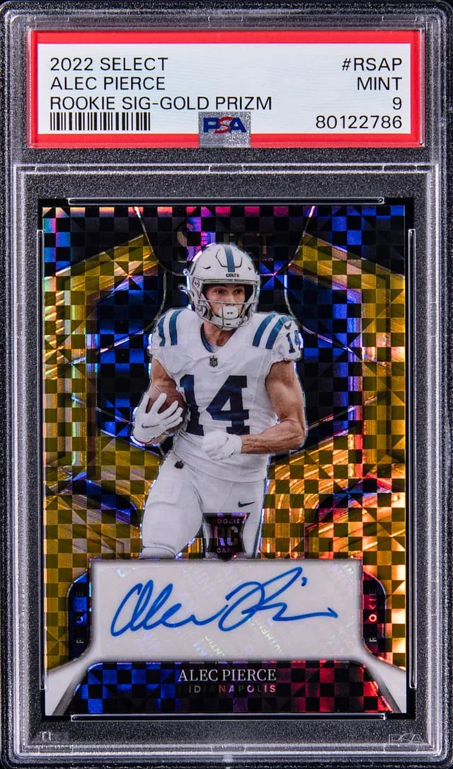 2022 Panini Select Alec Pierce Signature Gold Prizm #RS-AP card image