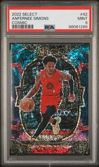2022 Panini Select Anfernee Simons Cosmic #42 card image