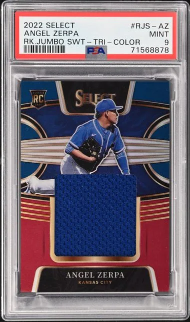 2022 Panini Select Angel Zerpa Jumbo Swatch Tri-Color #RJS-AZ card image