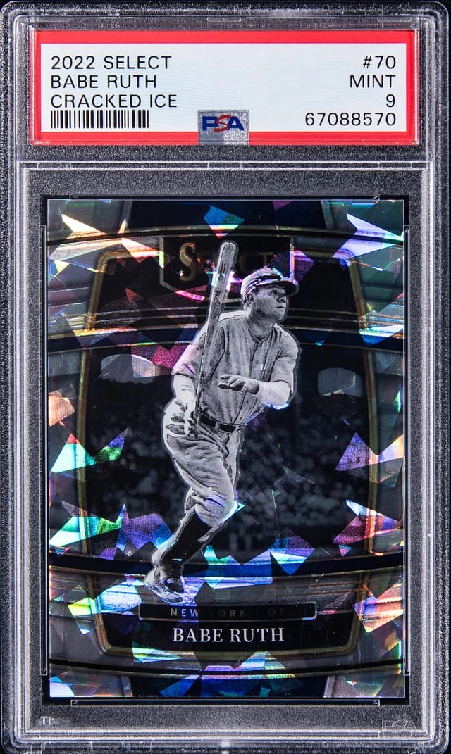 2022 Panini Select Babe Ruth Cracked Ice #70 card image