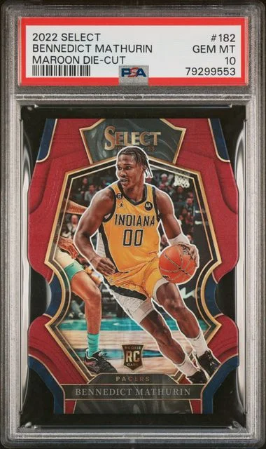 2022 Panini Select Bennedict Mathurin Maroon Die-Cut #182 card image