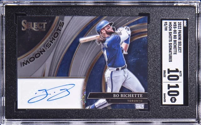 2022 Panini Select Bo Bichette Moon Shots Signatures #MSS-BO card image