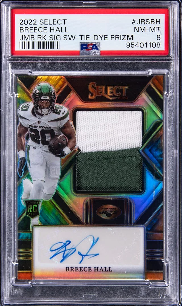 2022 Panini Select Breece Hall Jumbo Signature Swatch #JRS-BH card image