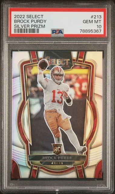 2022 Panini Select Brock Purdy Silver Prizm #213 card image
