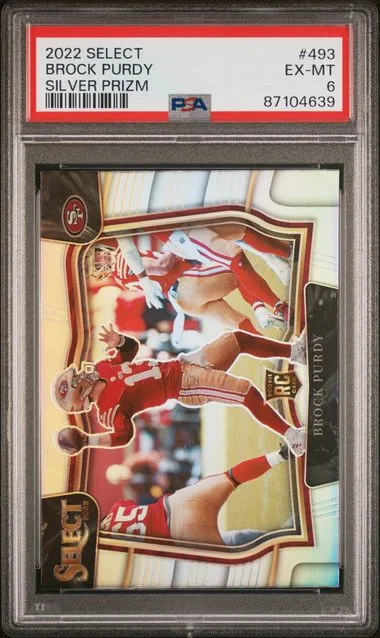 2022 Panini Select Brock Purdy Silver Prizm #493 card image