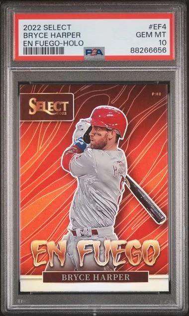 2022 Panini Select Bryce Harper En Fuego Holo #EF4 card image