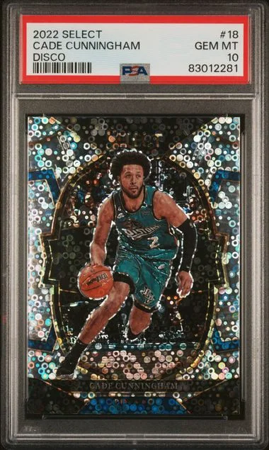 2022 Panini Select Cade Cunningham Disco #18 card image