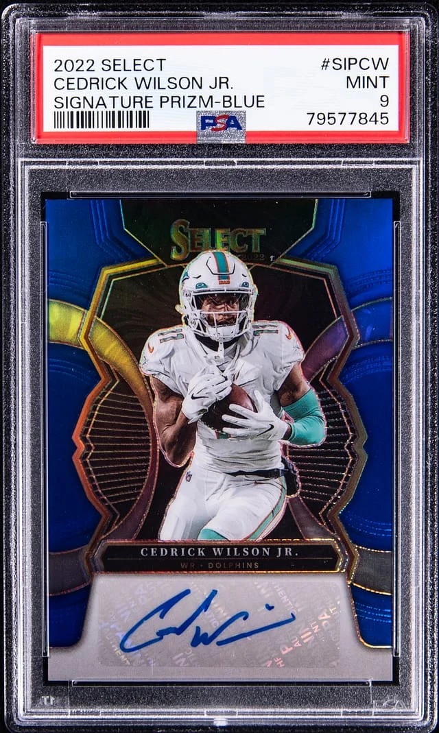 2022 Panini Select Cedrick Wilson Jr. Signatures Blue Prizm #SIP-CW card image
