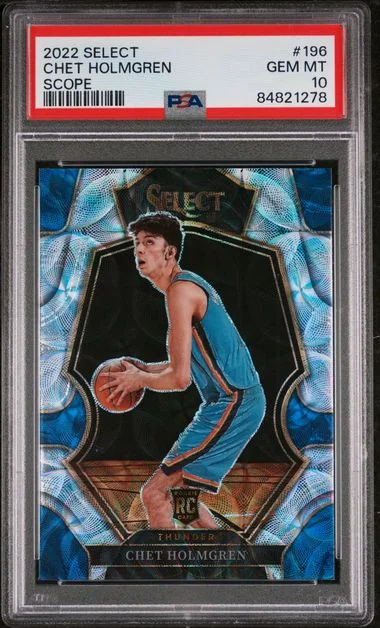 2022 Panini Select Chet Holmgren Gold Cracked Ice #196 card image