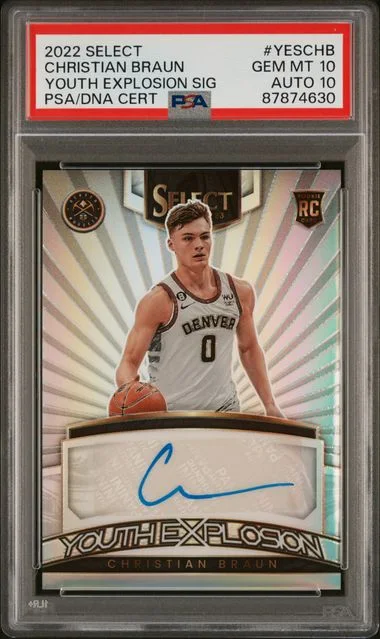 2022 Panini Select Christian Braun Youth Explosion Signature #YESCHB card image