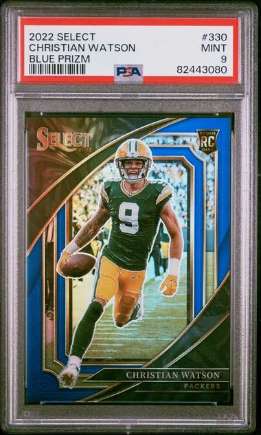 2022 Panini Select Christian Watson Silver Prizm #330 card image