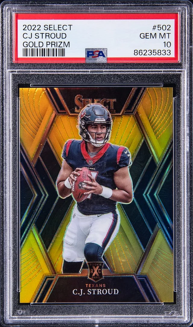 2022 Panini Select C.J. Stroud Prizm Tie Dye #502 card image