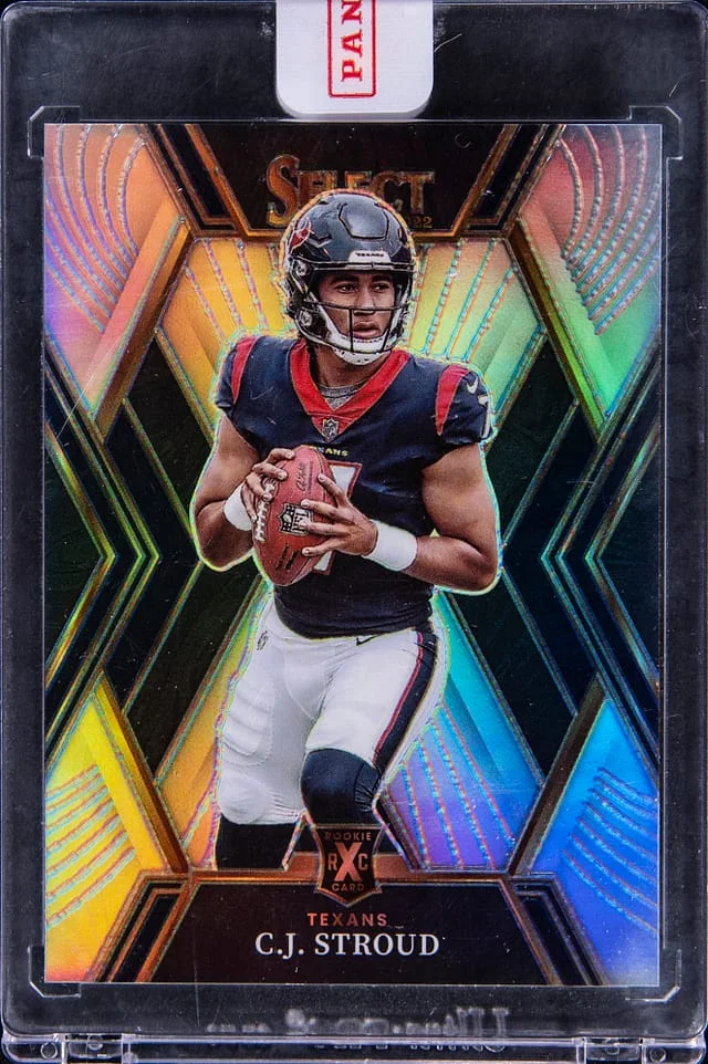 2022 Panini Select C.J. Stroud - Panini Encased 23 XRC Redemption Silver Prizm #502 card image