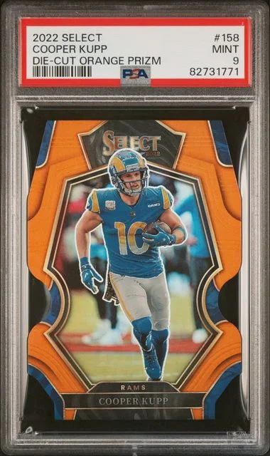 2022 Panini Select Cooper Kupp Die-Cut Orange Prizm #158 card image