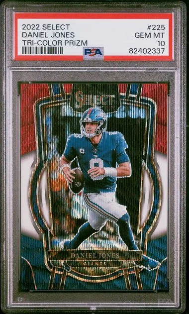 2022 Panini Select Daniel Jones Tri-Color Prizm #225 card image