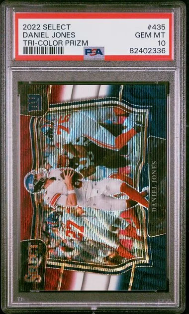 2022 Panini Select Daniel Jones Tri-Color Prizm #435 card image