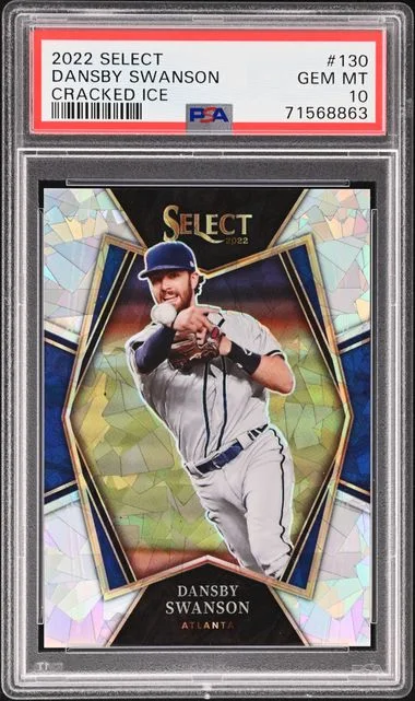 2022 Panini Select Dansby Swanson Cracked Ice #130 card image