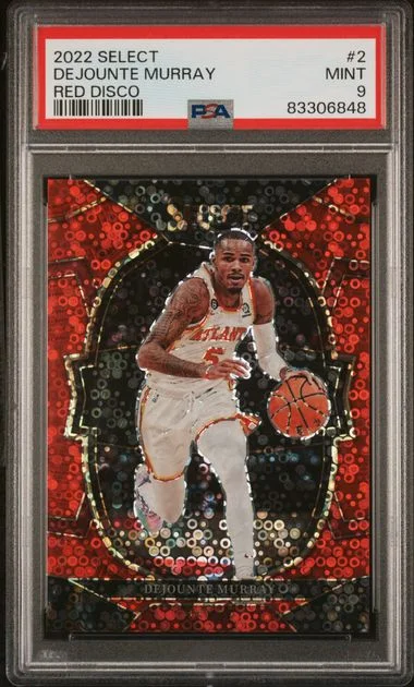 2022 Panini Select Dejounte Murray Red Disco #2 card image