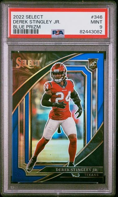 2022 Panini Select Derek Stingley Jr. Blue Prizm #346 card image