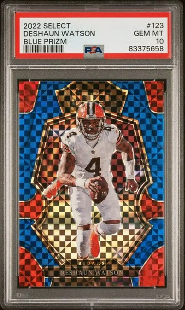 2022 Panini Select Deshaun Watson White Prizm #123 card image