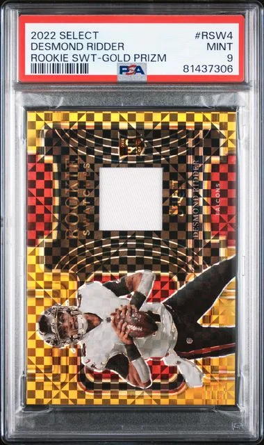 2022 Panini Select Desmond Ridder Swatches Gold Prizm #Rsw4 card image