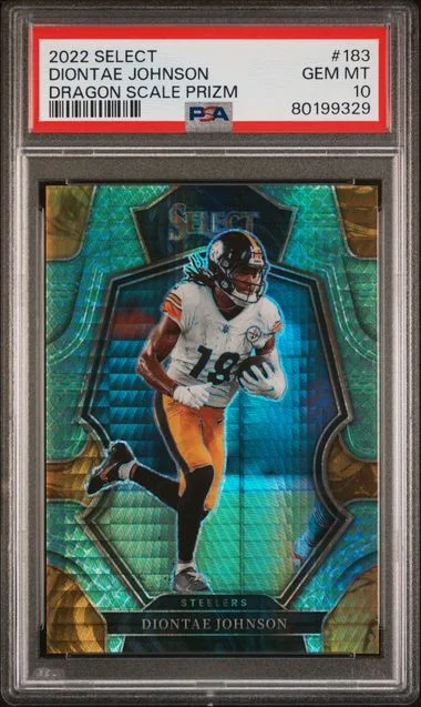 2022 Panini Select Diontae Johnson Dragon Scale Prizm #183 card image