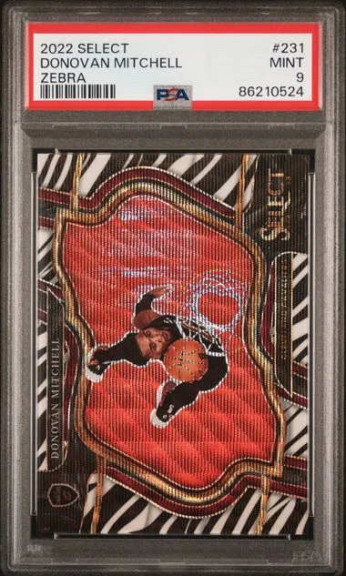 2022 Panini Select Donovan Mitchell Zebra #231 card image