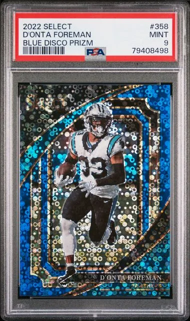 2022 Panini Select D'Onta Foreman Blue Disco Prizm #358 card image